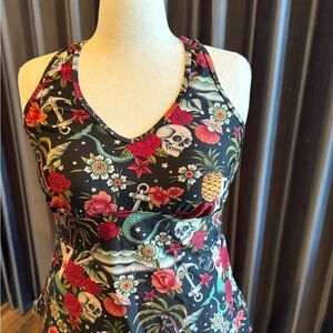 Torrid Multicolor Skull and Floral Bikini